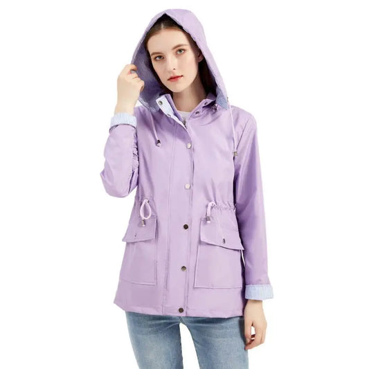 Zip Up Your Style With Our Removable Hood Zipper Jacket! - Trench Coats
