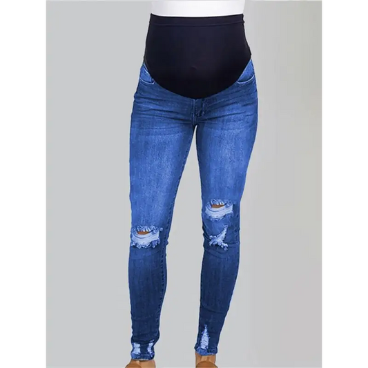 Belly Support Maternity Jeans: Fashion-forward Comfort - Bottoms