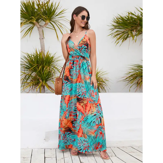 Bohemian Printed Maxi Dress: Summer Chic! - Vacation Dresses