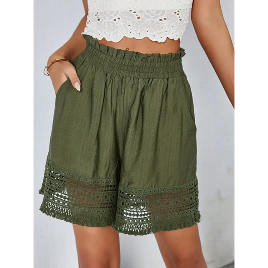 Boho Lace Patchwork Shorts: Summer Must-have! - Shorts