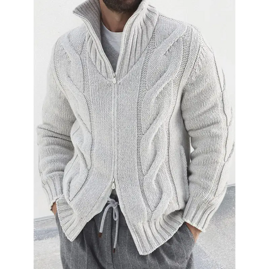 Zipper Cable Sweater: The Ultimate Men’s Style Statement - Cardigans
