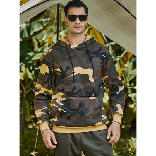 Stealth Style Hoodie: Men’s Camo Print Must-have! - Hoodies & Sweatshirts