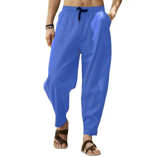 Summer Vibes: Men’s Casual Cotton Pants - Lightweight Breathable And Stylish!