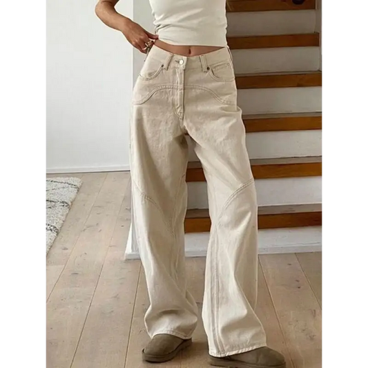 Versatile Style Wide Leg Pants - All-new & Slimming! - Jeans