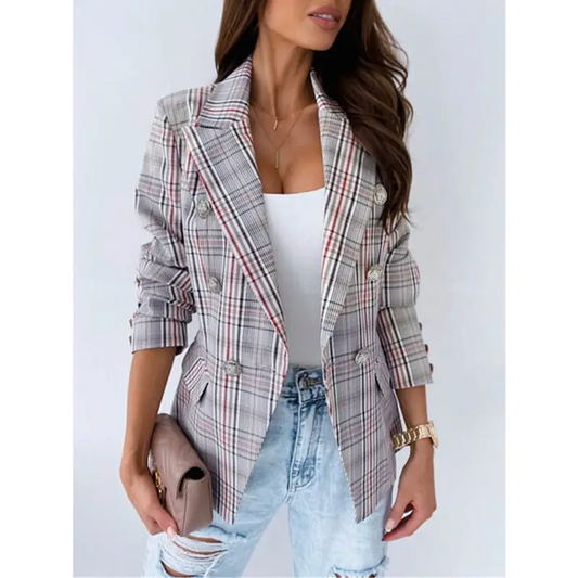 Vibrant Checkered Fashion Suit - Spring-summer Style!’ - Blazers