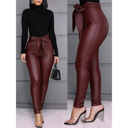 Chic Pu Leather Pants - Your Must-have Wardrobe Essential!