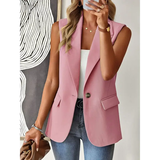 Chic Commuting Suit Vest - Elevate Your Summer Style! - Vests