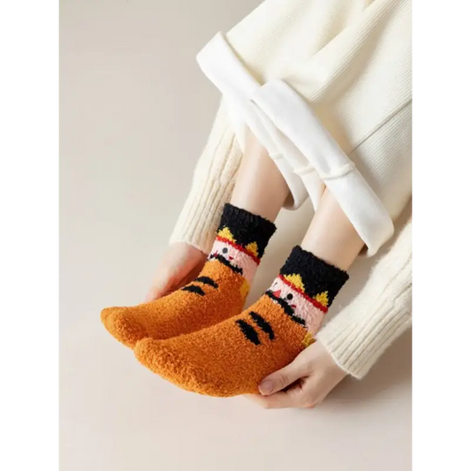 Cozy Christmas Coral Fleece Sleep Socks - Festive Holiday Gift!