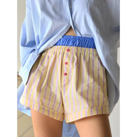 Color Block Striped Shorts: Fashionista’s Dream - Shorts
