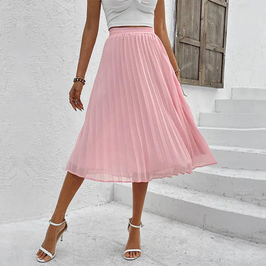 Vibrant Chiffon Pleated Skirt - Elevate Your Style!