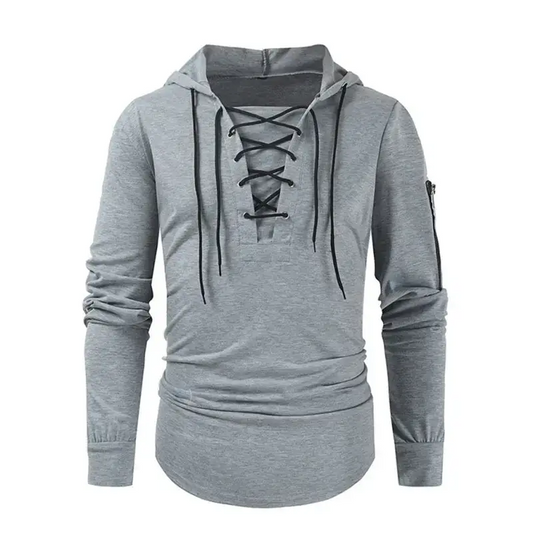 Lace-up Colorful Pullover: Men’s Casual Must-have - Hoodies & Sweatshirts