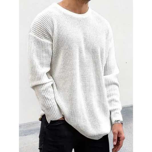 Color Pop Round Neck Sweater: Men’s Fashion Must-have - Sweaters