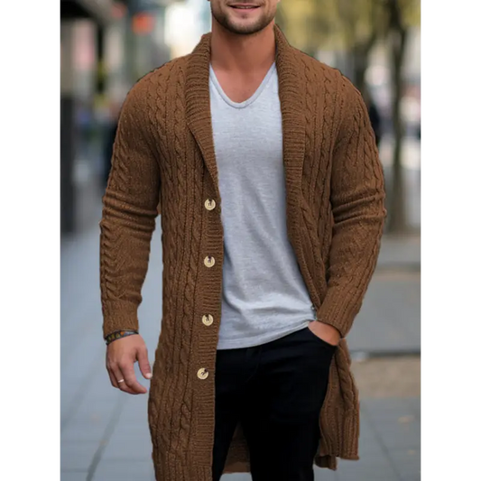Mens Colorful Twisted Knit Cardigan: Stand Out In Style! - Cardigans
