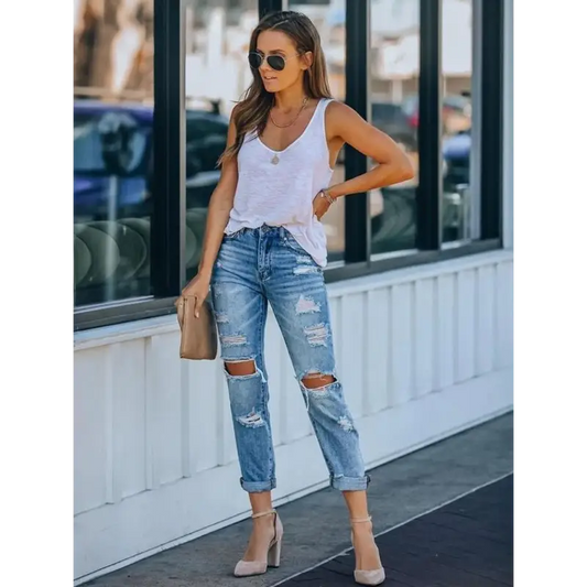 Washed Straight Leg Denim: Summer Style Must-have - Jeans