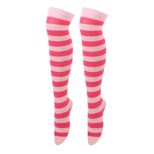 Festive Striped Knee Socks: Holiday Halloween Stockings! - Socks
