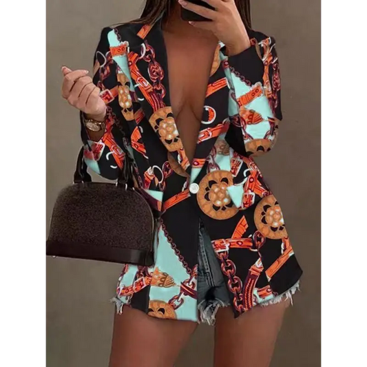 Spring-summer Printed Suit - Long-sleeved Fashion Delight! - Blazers