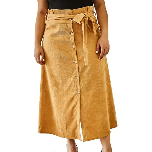 Colorful Corduroy High-waist A-line Skirt: Must-have Slim Fashion! - Skirt