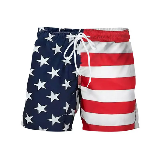 National Flag Digital Print Shorts - Stylish & Patriotic! - Swim Trunks
