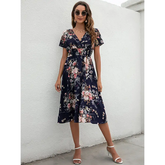 Floral Print Vacation Dress: Elegant & Casual Summer Must-have - Dresses