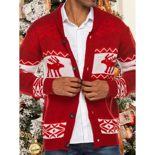 Get Festive In Our Christmas Jacquard Cardigan! 🎄 - Sweaters