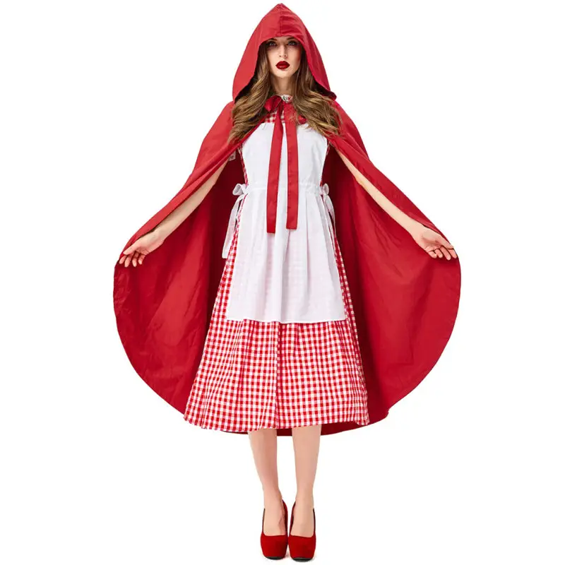 Red Plaid Halloween Costume Dress: Cosplay Party Perfection! - Costumes
