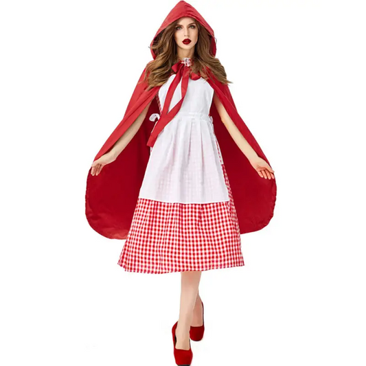 Get Spooky In Style: Red Plaid Halloween Cosplay Dress! - Costumes