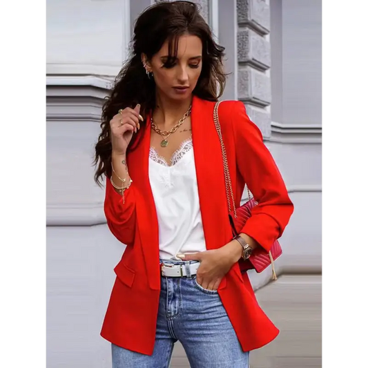 Chic & Slim: Professional Collar Top - Perfect For Stylish Women! - Blazers