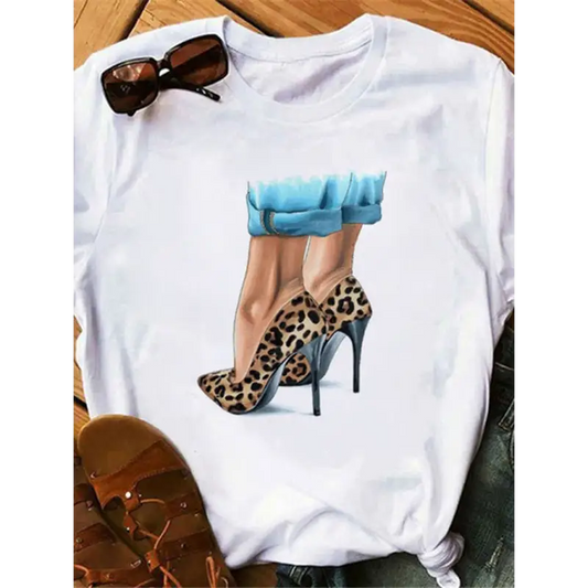 Sultry Leopard Kiss Tee - Exotic Summer Staple! - T-shirts