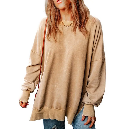 Stylish Knitted Side Slit Pullover - Get Yours Now! - Knit Tops