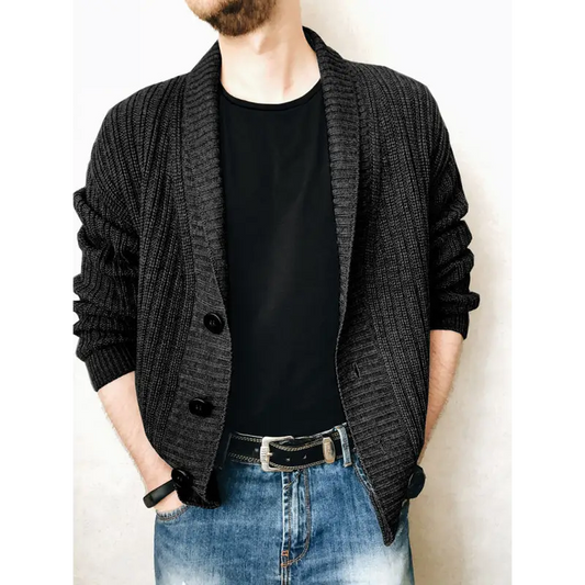 Knit Cardigan For Men - Stylish Solid Color Single Breasted Design! - Cardigans