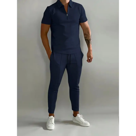 Solid Two-piece Lapel Suit - Stylish & Comfortable! - Pants Sets