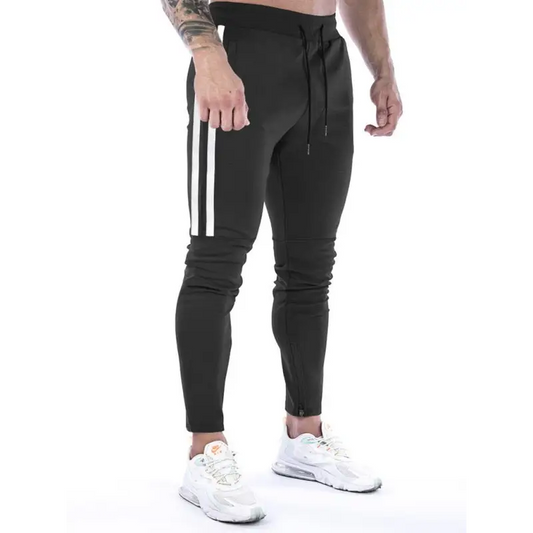 Stripe Zippered Training Sweatpants: Stylish & Comfy! - Sweatpants Joggers