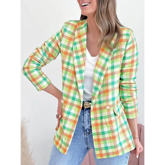 Plaid Slim Fit Jacket - Must-have For Elevating Style! - Blazers