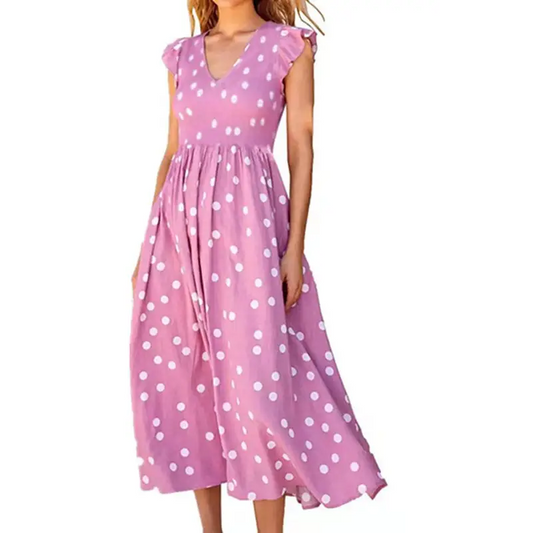 Wow In Our Polka Dot Waist-length Dress! - Everyday Dresses
