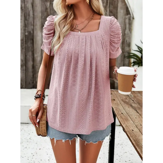 Radiant Casual Square Neck Top - Summer Must-have! - T-shirts