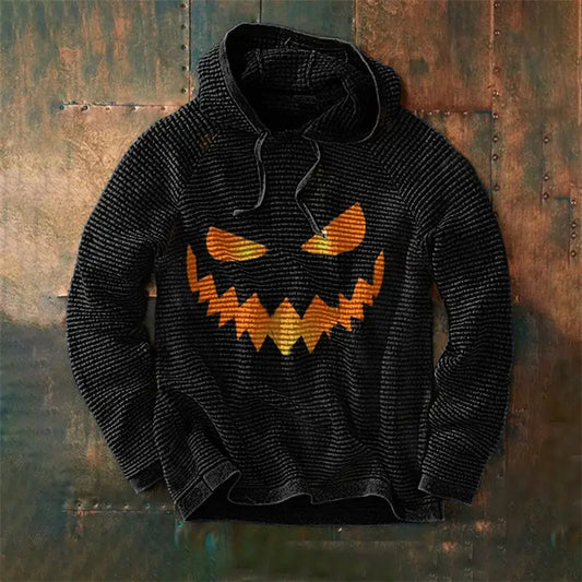 Men’s Halloween Digital Print Hoodie - Get Spooky! - Hoodies & Sweatshirts