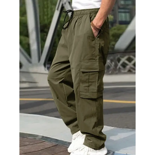 Get Stylish Comfort With Men’s Casual Straight Trousers - Pants