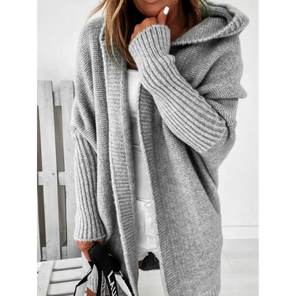 Chic Commuter Bat Hooded Sweater - Stylish And Warm! - Cardigans