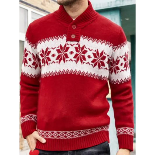Christmas Jacquard Sweater: Shine Bright All Night! - Sweaters