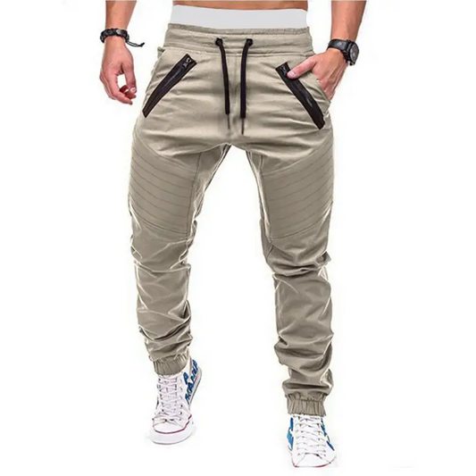 Contrasting Zipped Pants: Elevate Your Style! - Pants