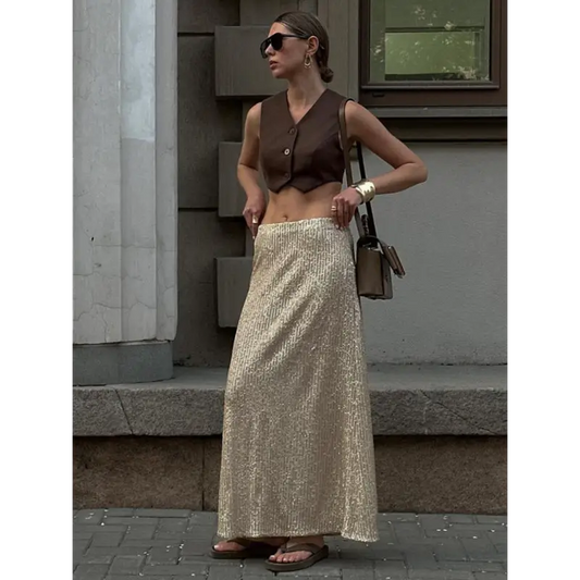 Long Sexy Hottie Sequin Skirt: Ultimate Summer Style! - Skirt