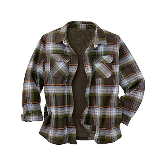 Cozy Plaid Fleece Men’s Jacket: Size Guide Included! - Coats & Jackets