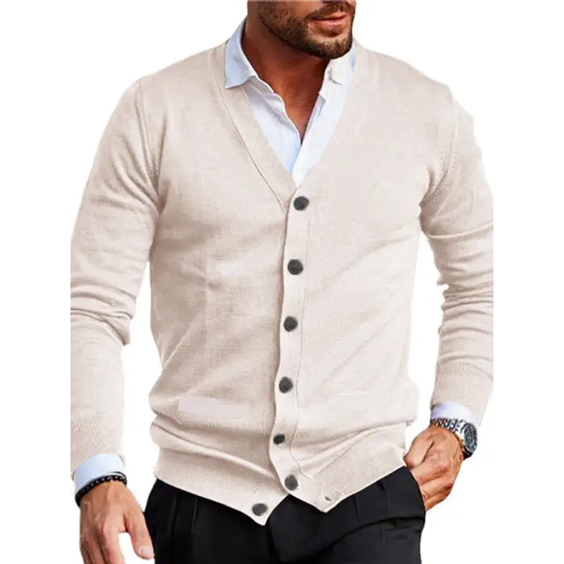 V-neck Slim Fit Cardigan Jacket - Elevate Your Style! - Sweaters