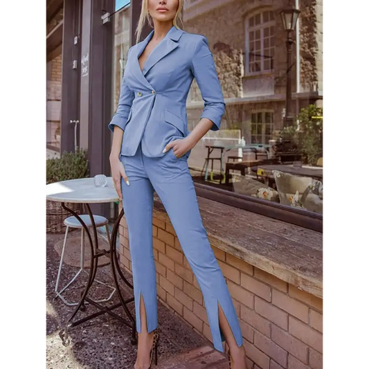 Exciting Lapel Suit For Fashionable Women! - Suits