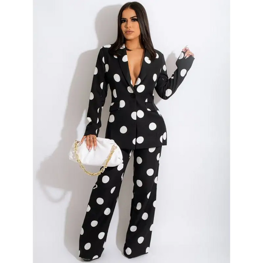 Polka Dot Power Suit: Elevate Your Style Game! - Suits