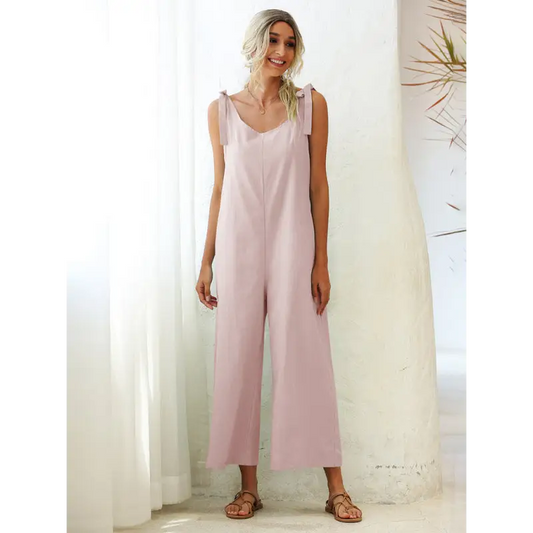 Luxe Woven Strap Overalls - Effortlessly Chic Style! - Jumpsuits