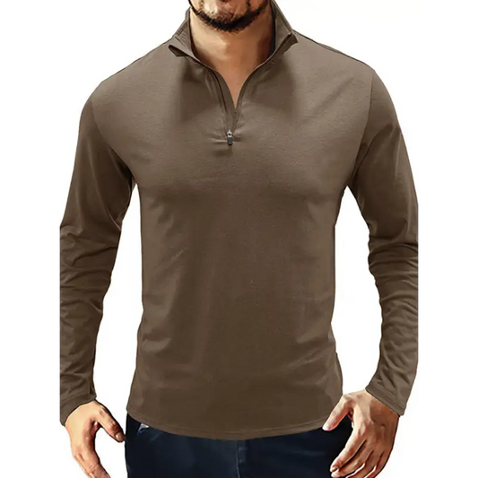 Zip Up Stand Collar Polo: Style Statement! - Polo Shirts